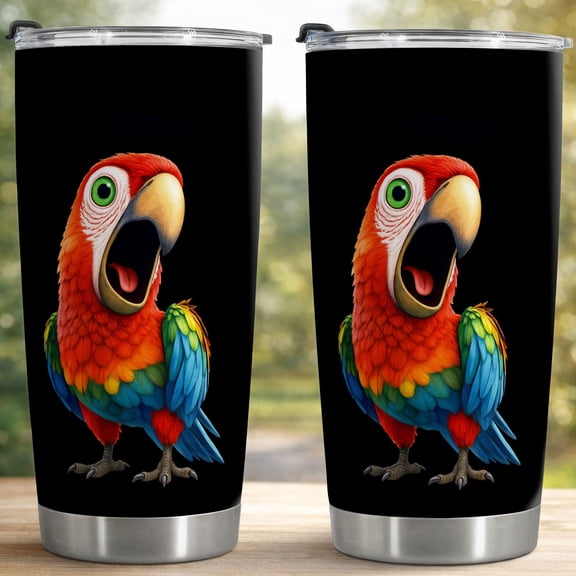 Funny Rooster 20oz Stainless Steel Tumbler, Leak-Proof Insulated Coffee Cup with Lid, Funny Tumbler for Home Office, Birthday Gag Gift for Chicken Lovers