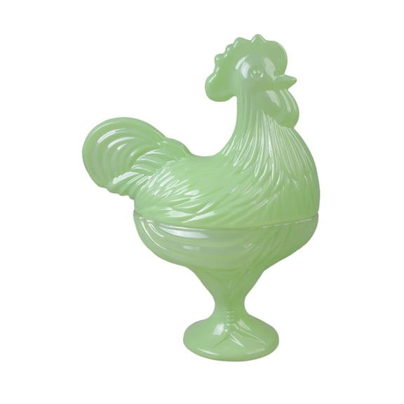 Funny Rooster Themed Glass Storage Jar With Lid For Candy Snacks Organizing