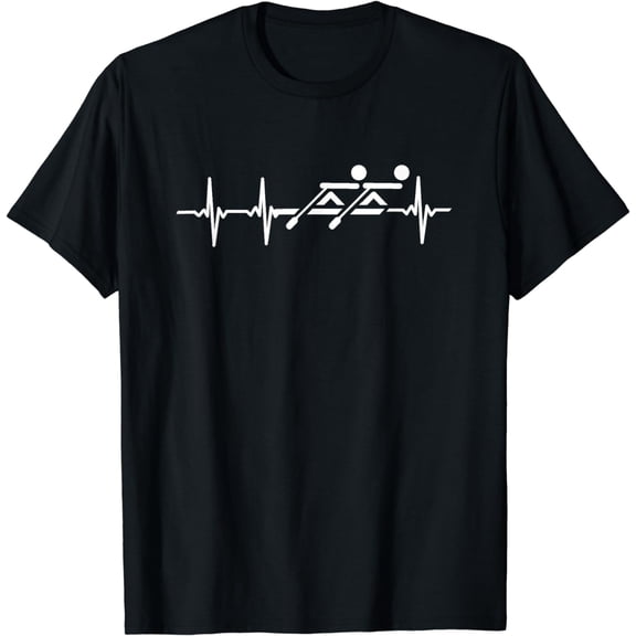Funny Rowing Crew Heartbeat Oar Rower Gift For Men Women T-Shirt