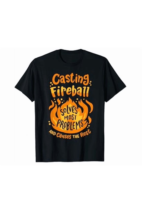 Funny Rpg Gamer Nerdy Casting Fireball Solves Most Problems Shirt Hot Trending Shirt, Vintage Birthday Gift