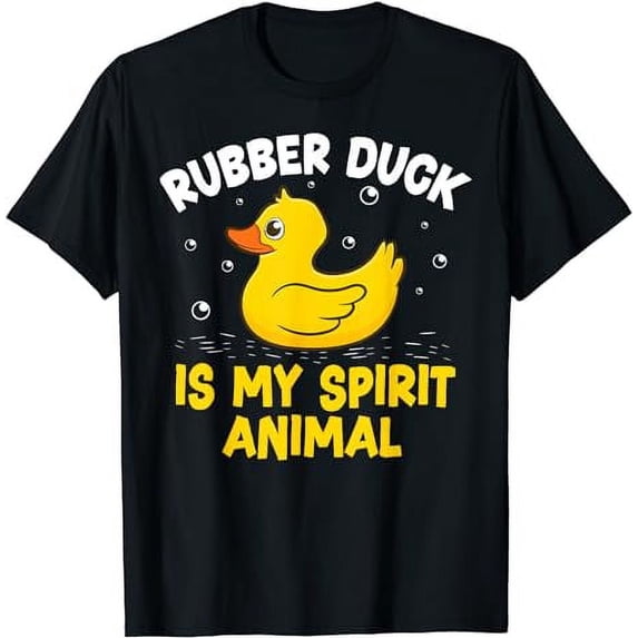 Funny Rubber Duck Is My Spirit Animal Cute Rubber Duck T-Shirt