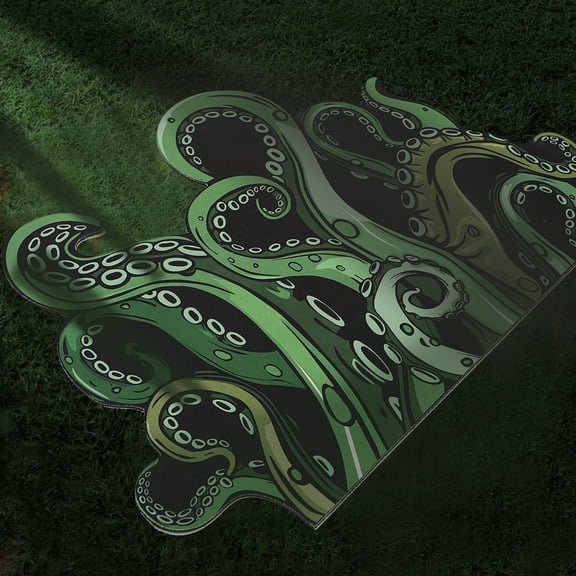 Funny Rug for Living Room, Super Absorbent Bath Mat Non Slip, Machine Washable, Goth Decor Cthulhu Octopus Shaped Shower Mat, Aesthetic Modern Rugs for Bedroom, Small Size Door Mats…