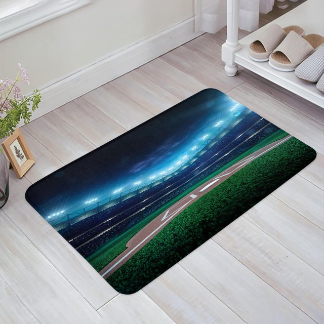 Funny Rug for Room Front Door Mat Floor Mats Decor Stadium Memory Foam