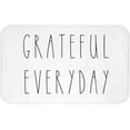Funny Rug Teen Rae Dunn Inspired Grateful Everyday Bath Mat White Black