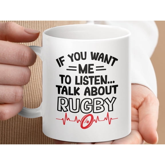 Funny Rugby Quote Mug: Sports Humor Coffee Gift