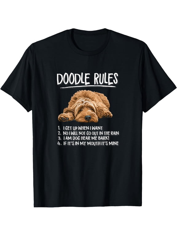 Funny Rules Napping Goldendoodle Doodle Dog Lover T-Shirt Unisex S-5XL Hot Trending Shirt, Vintage Birthday Gift
