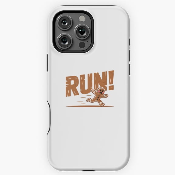 Funny Run Gingerbread Run Phone Case for iPhone 11 12 13 14 15 16 17 Pro Max