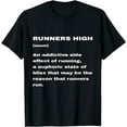 thumbnail image 1 of Funny Runners High Definition Marathon Running Joke Meaning T-Shirt, 1 of 4