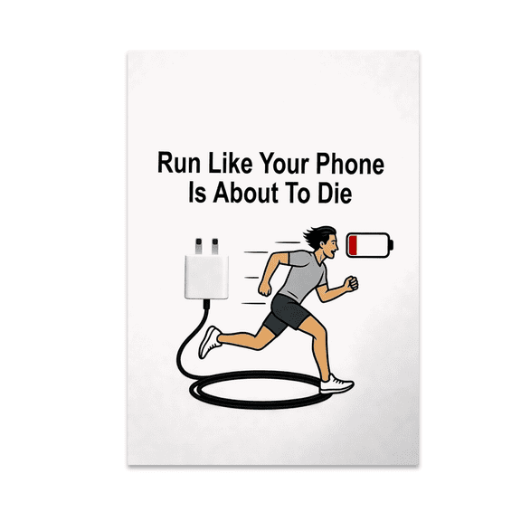 Funny Running Art - Womens Running Enthusiast - 13x19 Poster Print