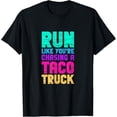 thumbnail image 1 of Funny Running Graphic Tee Retro Taco Truck Fitness Workout T-Shirt for Men and Women, 1 of 6