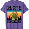 thumbnail image 1 of Funny Running Sloth Team Chill Attitude Unisex T-Shirt for Men Women Kids Toddler,Violet Color,Size 2XL, 1 of 5