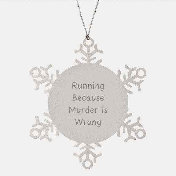 Funny Running Snowflake Ornament Gifts for Men, Women, Friends, Coworkers, Family from Running Enthusiasts, Christmas Unique Running Motivation