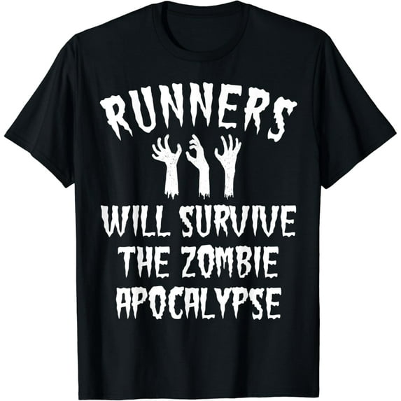 Funny Running Zombie Apocalypse T-Shirt
