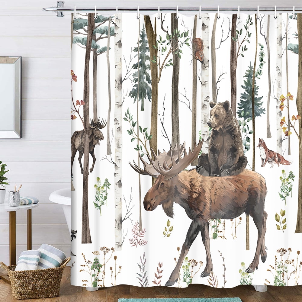Zoo Wildlife Bedroom Drapes Uiiooazy Zoo Animals Curtains 2 Panels -  Woodland Wildlife Nursery Bedroom Decor 53x63 Inches Curtains 84 Inch Long, image size:1000x1000