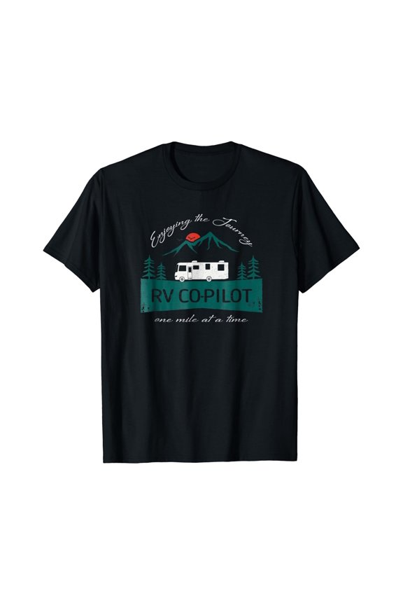 Funny Rv Co-Pilot Motorhome Camping T-Shirt