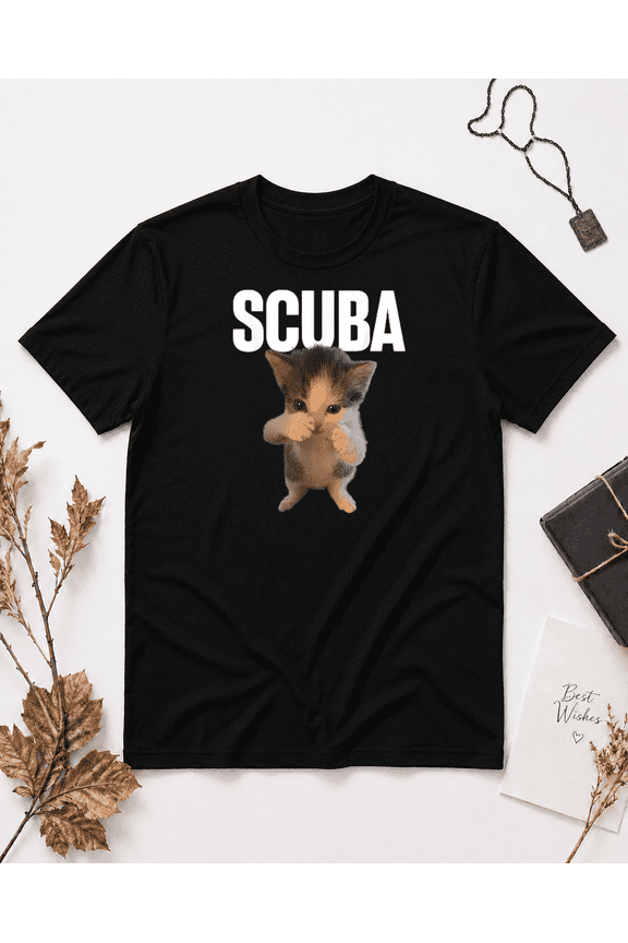 Funny SCUBA Kitten Boxing Cute Cat Lover Gift Unisex T-Shirt, S-5XL