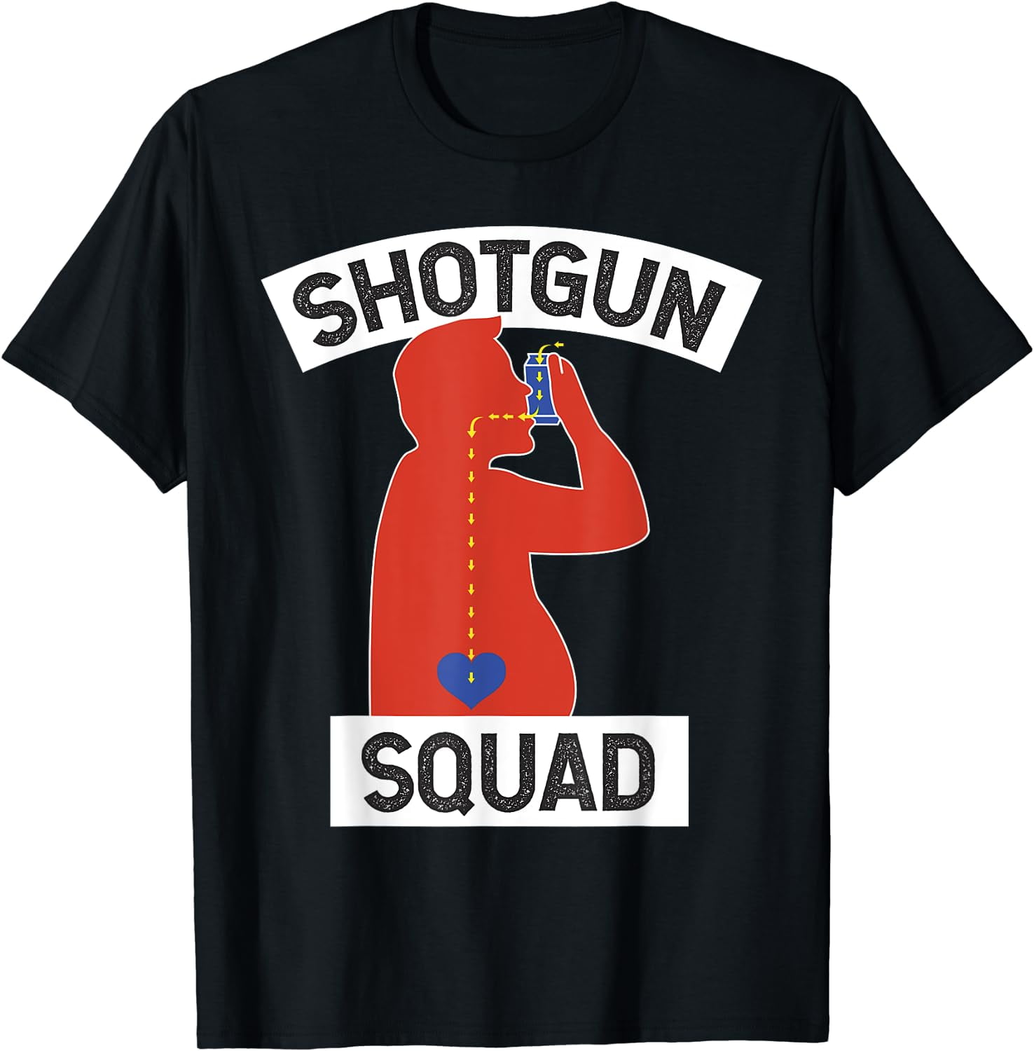 Funny SHOTGUN SQUAD Shotgunning Beers Partying TShirt