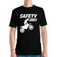 Funny Safety Third Biker Bike Rider Cool Motorbike Dirt Fun T-Shirt for ...