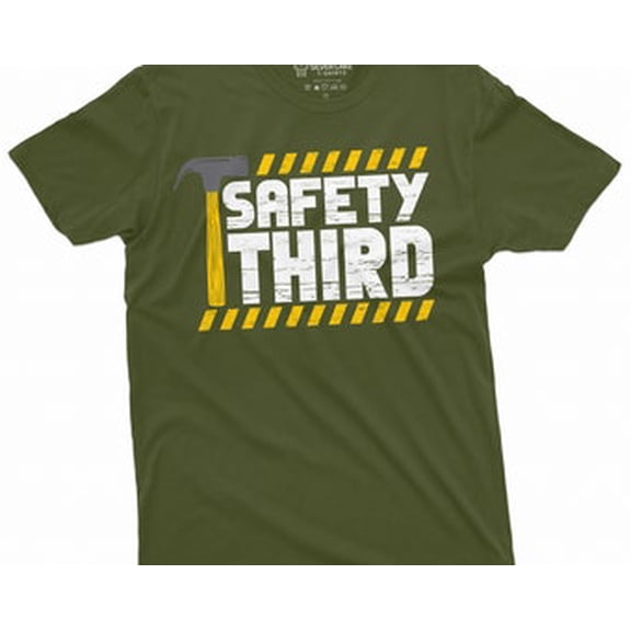 Funny Safety Third Patriotic Independence Day Men's Graphic T-Shirt Multiple Sizes