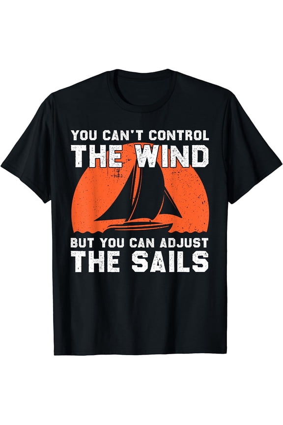 Funny Sailing Art For Men Women Sailor Sail Boat Lovers T-Shirt Black Medium