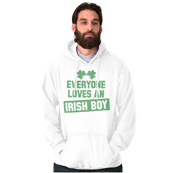 Funny Saint Patrick's Day Irish Boy Hoodie Hooded Sweatshirt Men Brisco Brands L