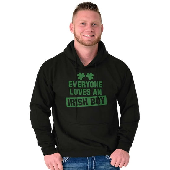 Funny Saint Patrick's Day Irish Boy Hoodie Hooded Sweatshirt Men Brisco Brands X