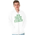 thumbnail image 1 of Funny Saint Patrick's Day Irish Boy Men's Big & Tall Graphic Zip Up Hoodie Brisco Brands 4X, 1 of 3