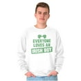 thumbnail image 1 of Funny Saint Patrick's Day Irish Boy Men's Crewneck Sweatshirt Brisco Brands L, 1 of 6