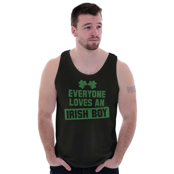 Funny Saint Patrick's Day Irish Boy Tank Top Sleeveless Tee Men Brisco Brands S