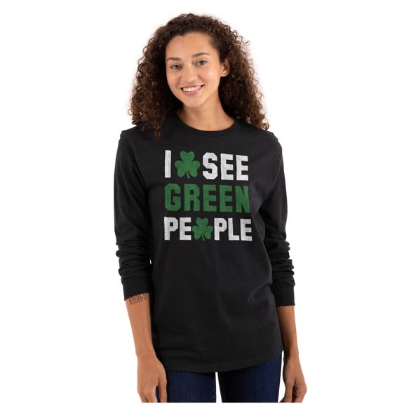 Funny Saint Patrick's Day Irish Pride Long Sleeve TShirt Men Women Brisco Brands M