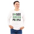 thumbnail image 1 of Funny Saint Patrick's Day Irish Pride Plus Size Long Sleeve Graphic Tee Shirt Brisco Brands 3X, 1 of 3