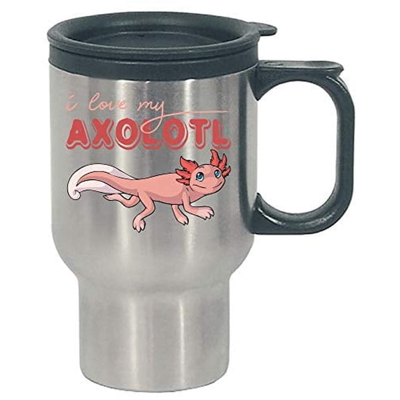 Funny Salamander - Love Axolotl - Walking Fish - Stainless Steel Travel Mug