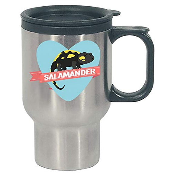 Funny Salamander - Mud Puppy Friend - Heart - Stainless Steel Travel Mug