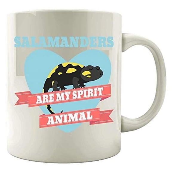 Funny Salamander 11 oz Coffee Mug - My Spirit Animal White Ceramic Gift