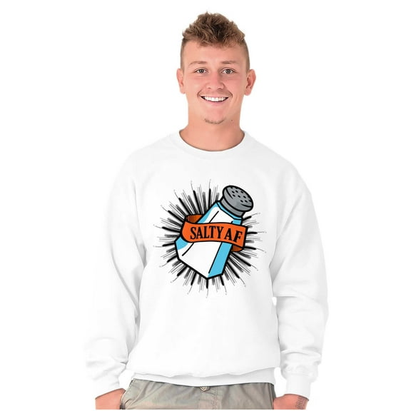 Funny Salty AF Sarcastic Joke Unisex Plus Fleece Graphic Sweatshirt Brisco Brands 5X