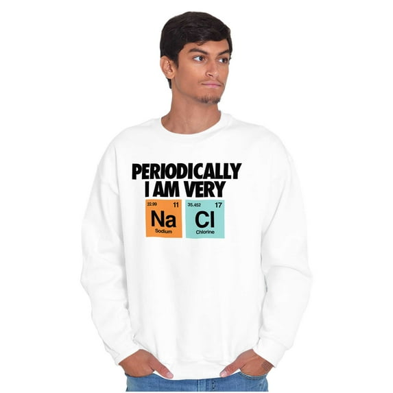Funny Salty Chemistry Science Joke Unisex Plus Fleece Graphic Sweatshirt Brisco Brands 4X