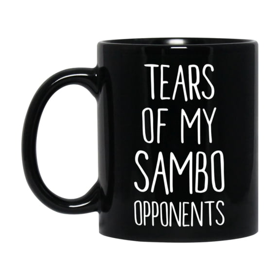Funny Sambo Mug – Tears Of My Sambo Opponents, 11Oz Or 15Oz Black Coffee Cup Gift
