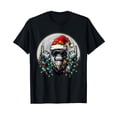 thumbnail image 1 of Funny Santa Bigfoot T-Shirt for a Festive Holiday Look with Colorful Xmas Lights, 1 of 5