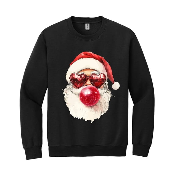 Funny Santa Bubble Gum Christmas Sweatshirt, Retro Santa Claus Holiday Shirt
