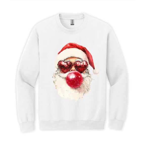 Funny Santa Bubble Gum Christmas Sweatshirt, Retro Santa Claus Holiday Shirt