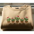 thumbnail image 1 of Funny Santa Cactus Embroidered Sweatshirt – Western Succulent Christmas Shirt, 1 of 4