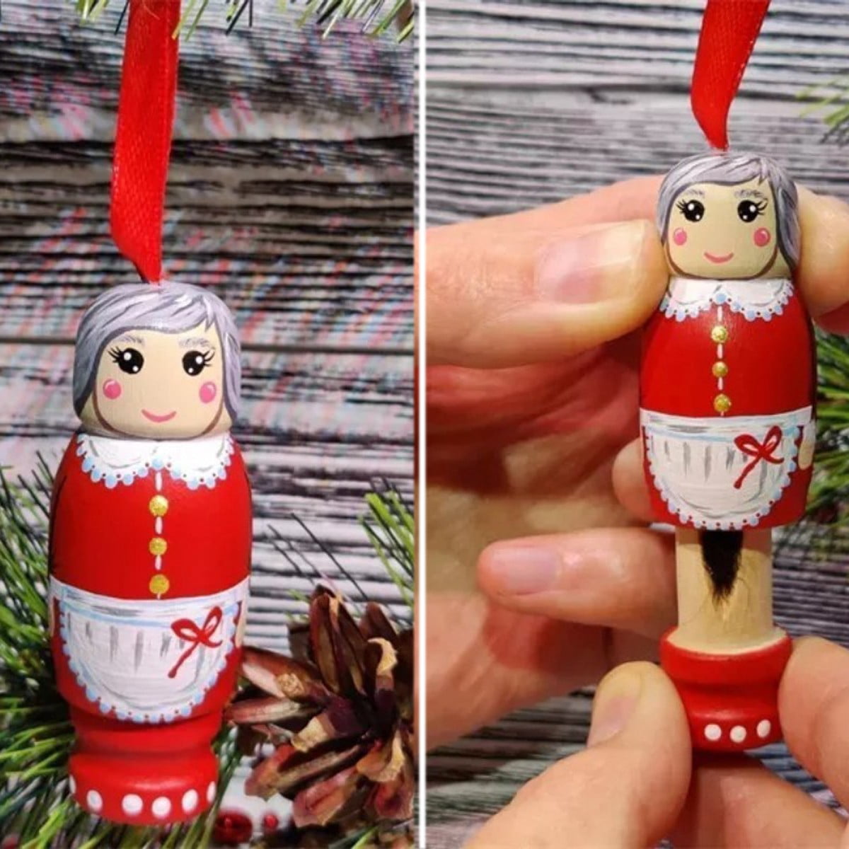 Funny Santa Christmas Ornaments Christmas Tree Hanging Holiday Xmas