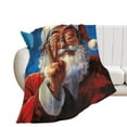 thumbnail image 1 of Funny Santa Claus Christmas Blanket Lightweight Cozy Couch Bed Super Soft And Microfiber Throws Blankets for All Seasons, 1 of 8