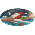 thumbnail image 1 of Funny Santa Claus Christmas Round Rugs -Washable Non-Slip Small Round Area Rug Throw Soft Circle Rugs for Bedroom, Modern Print Indoor Carpet for Entryway Sofa Living Room, 1 of 7