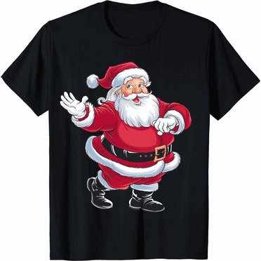 Funny Santa Claus Four Stages of Life Christmas Humor T-Shirt