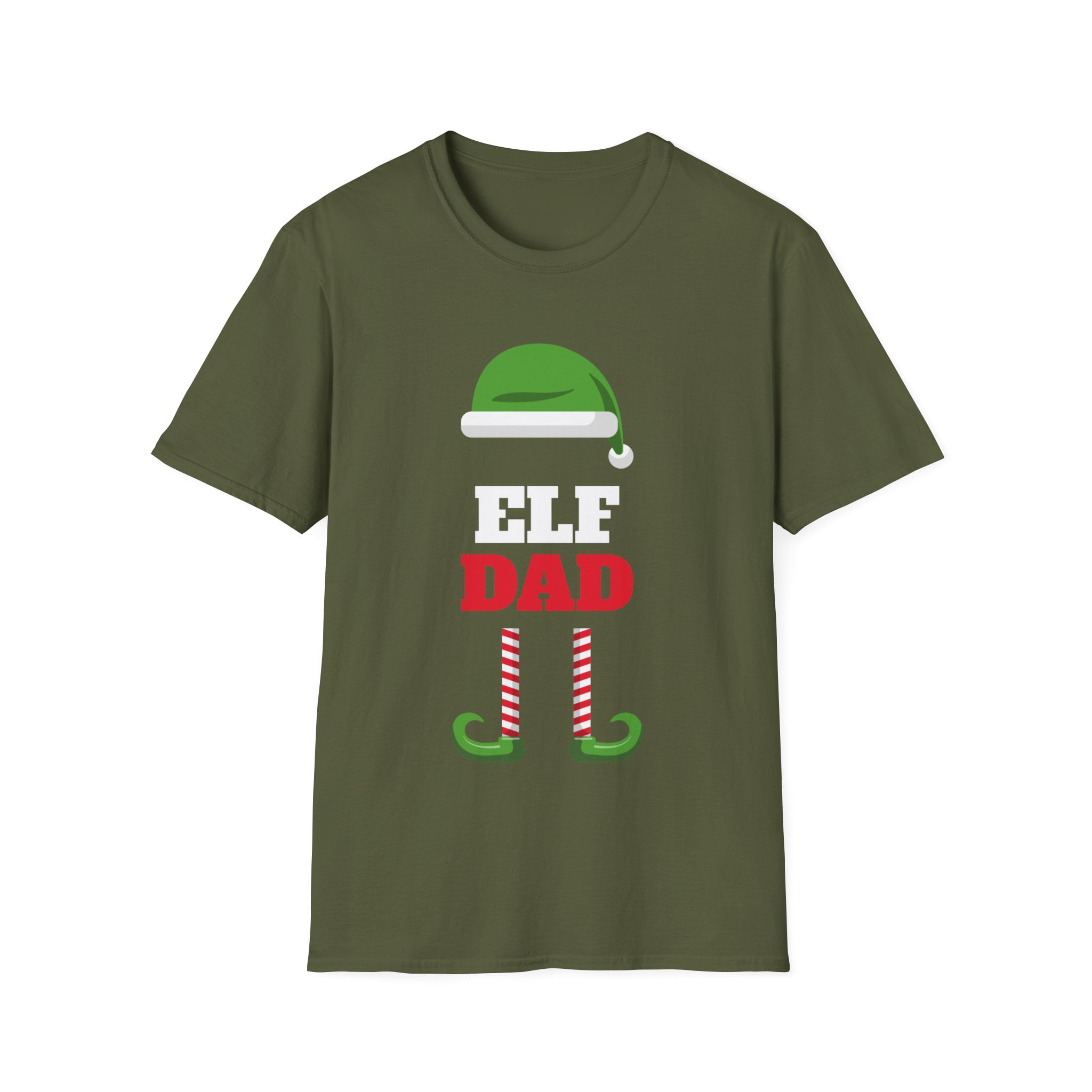 Funny Santa Elf Dad Christmas Holiday Men's Tshirt