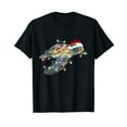 thumbnail image 1 of Funny Santa Hat Sea Turtle Christmas Lights Family Matching T-Shirt, 1 of 5