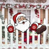 Funny Santa Peeking Outdoor Fence Sign-Weatherproof Yard Decoration for Christmas,Christmas Decorations,Christmas Gifts