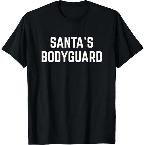 Funny Santa Security Bodyguard Christmas Men Father T-Shirt