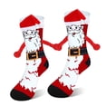 thumbnail image 1 of Funny Magnetic Holding Hands Christmas Socks for Men Women Teens Boys - Holiday Novelty Fun Crew Funky Cute Crazy Silly 3D Cartoon Socks - Secret Santa Xmas Christmas Gag Gifts Idea Stocking Stuffer, 1 of 7